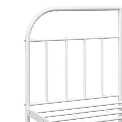 Bed Frame | White | Powder-Coated Steel | Double | Bed Frame