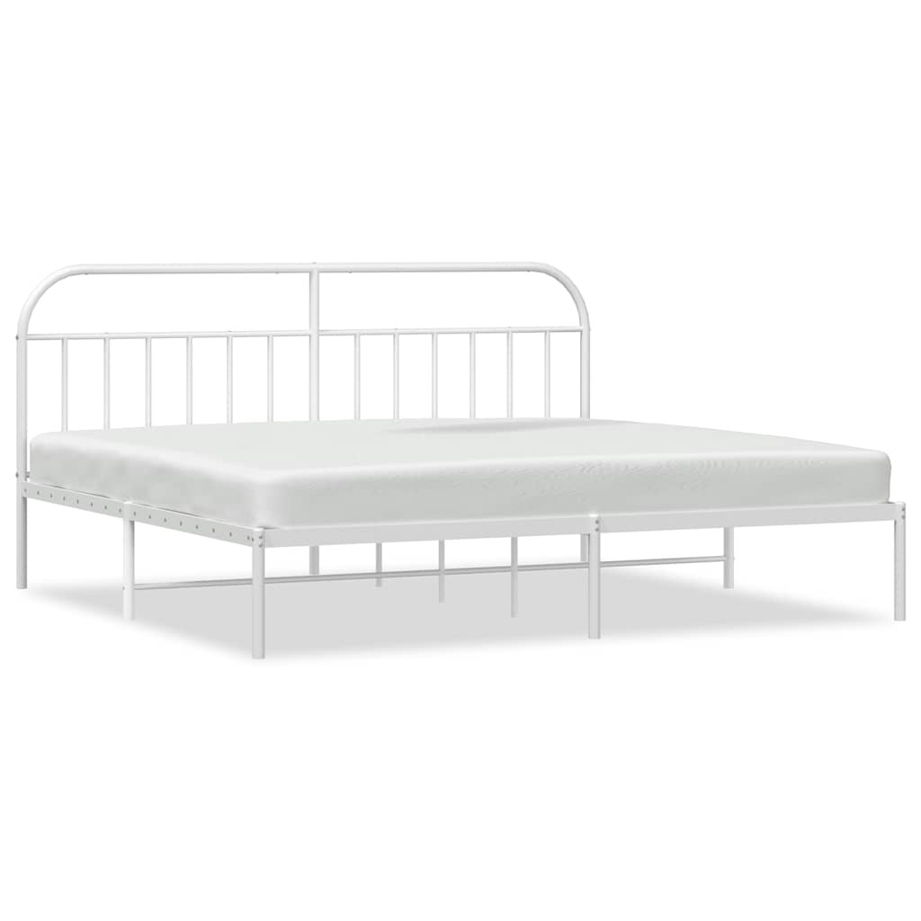 Bed Frame | White | Powder-coated steel | 193x203 cm | Bed Frame