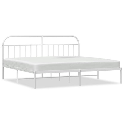 Bed Frame | White | Powder-coated steel | 193x203 cm | Bed Frame