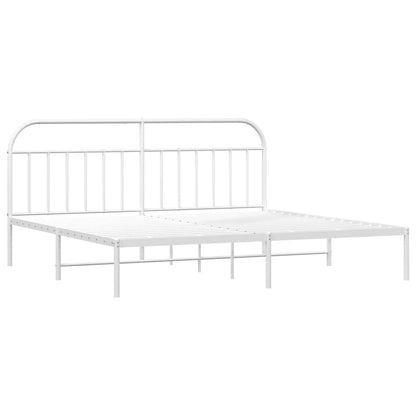 Bed Frame | White | Powder-coated steel | 193x203 cm | Bed Frame