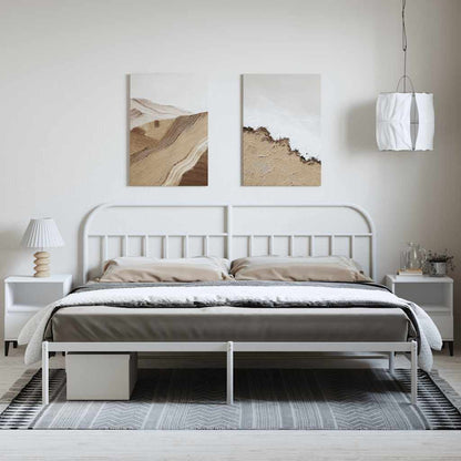 Bed Frame | White | Powder-coated steel | 193x203 cm | Bed Frame