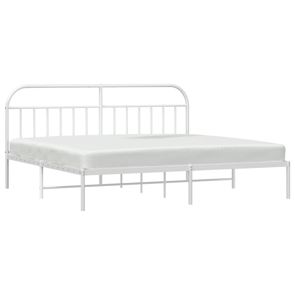 Bed Frame | White | Powder-coated steel | 193x203 cm | Bed Frame