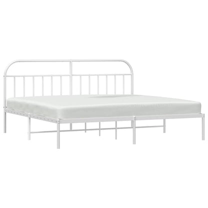 Bed Frame | White | Powder-coated steel | 193x203 cm | Bed Frame