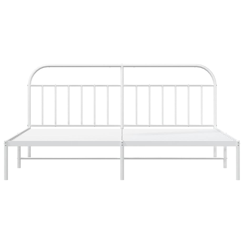 Bed Frame | White | Powder-coated steel | 193x203 cm | Bed Frame