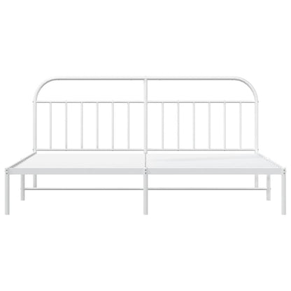 Bed Frame | White | Powder-coated steel | 193x203 cm | Bed Frame