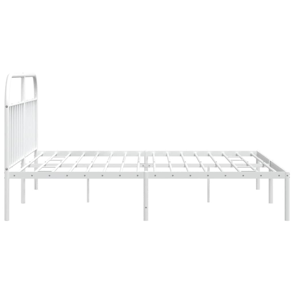 Bed Frame | White | Powder-coated steel | 193x203 cm | Bed Frame