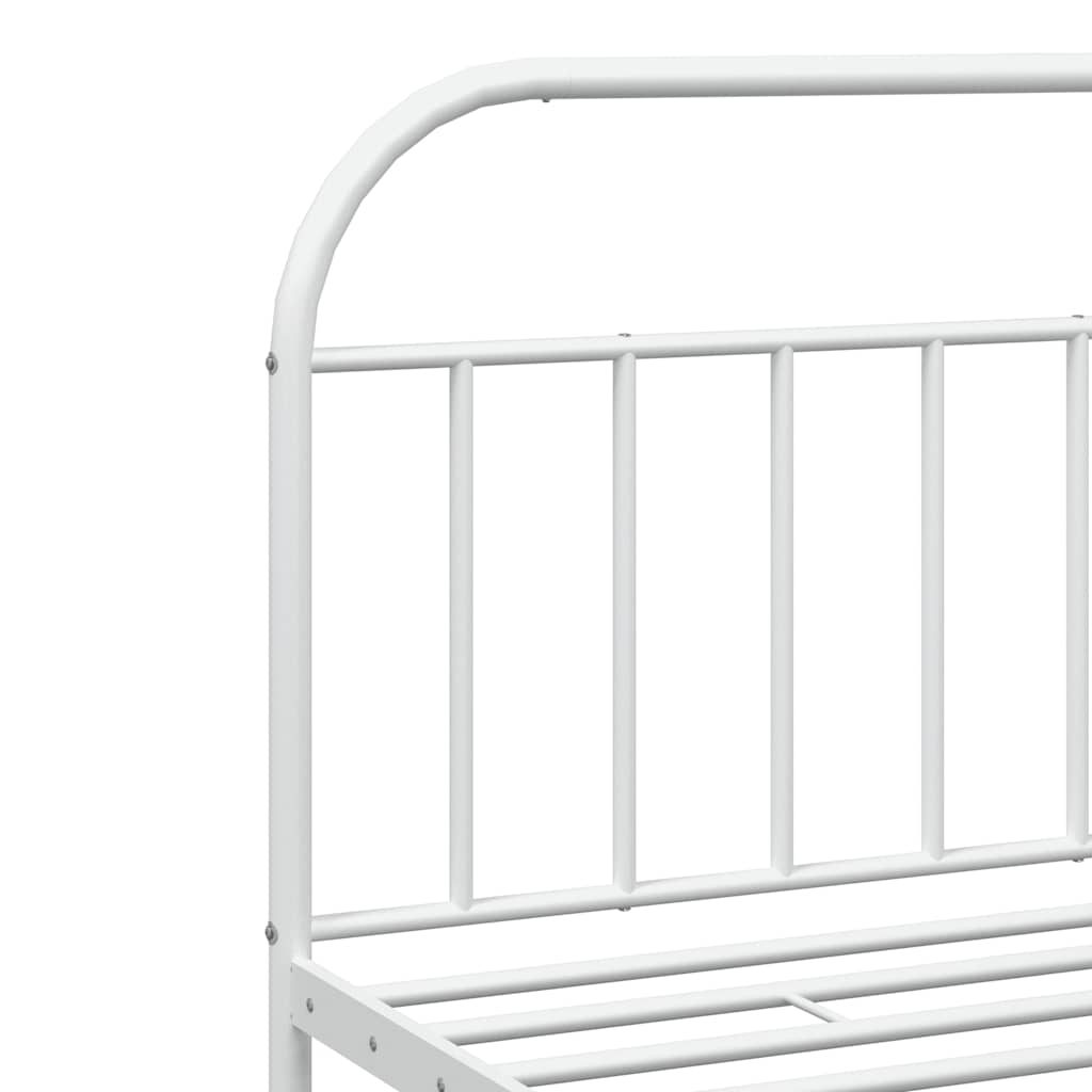 Bed Frame | White | Powder-coated steel | 193x203 cm | Bed Frame