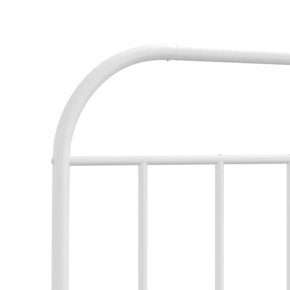 Bed Frame | White | Steel | Single | Bed Frame | Rectangular |  Durable