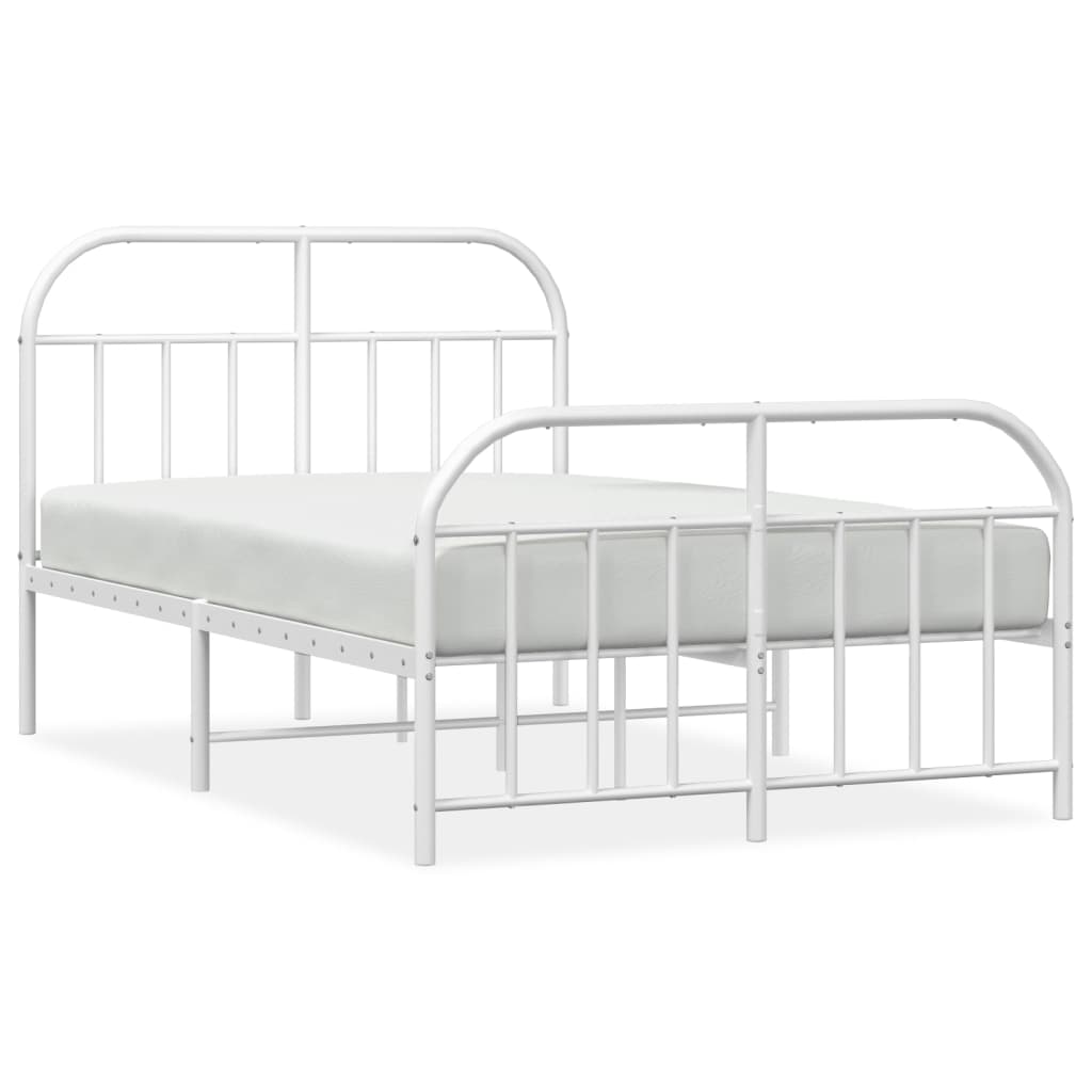 Bed Frame | White | Powder-Coated Steel | Small Double | Bed Frame