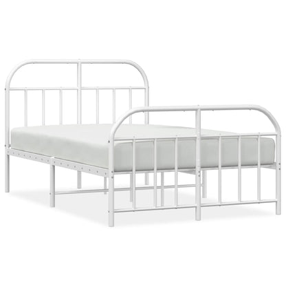 Bed Frame | White | Powder-Coated Steel | Small Double | Bed Frame