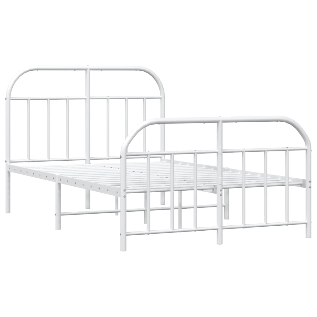 Bed Frame | White | Powder-Coated Steel | Small Double | Bed Frame