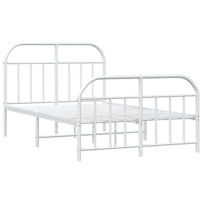 Bed Frame | White | Powder-Coated Steel | Small Double | Bed Frame