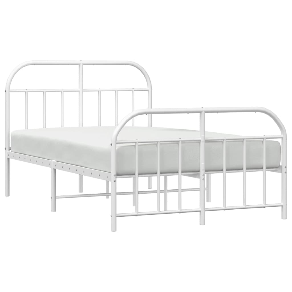Bed Frame | White | Powder-Coated Steel | Small Double | Bed Frame