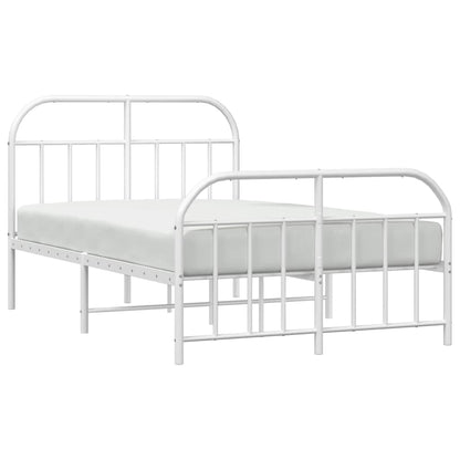 Bed Frame | White | Powder-Coated Steel | Small Double | Bed Frame