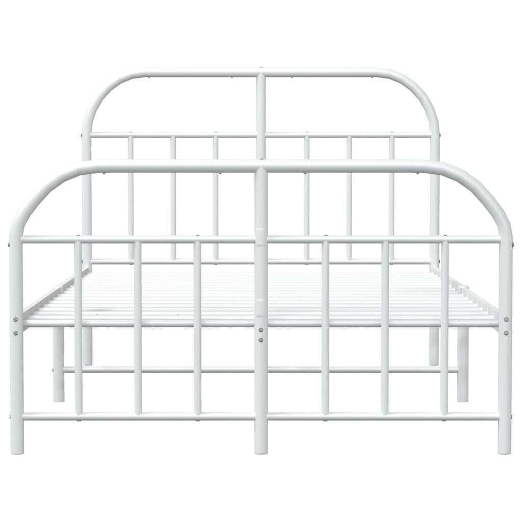 Bed Frame | White | Powder-Coated Steel | Small Double | Bed Frame