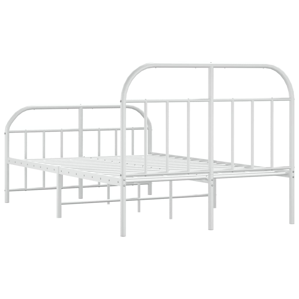 Bed Frame | White | Powder-Coated Steel | Small Double | Bed Frame