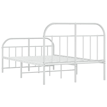 Bed Frame | White | Powder-Coated Steel | Small Double | Bed Frame