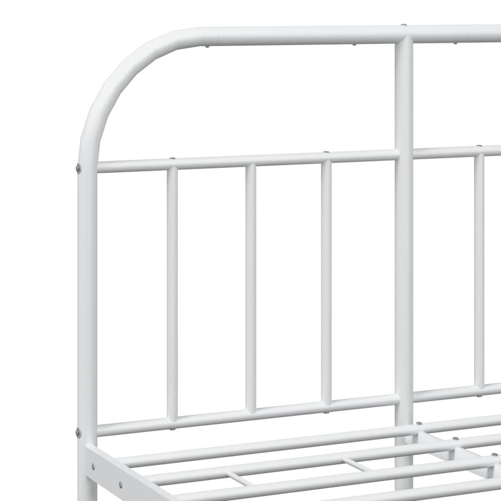 Bed Frame | White | Powder-Coated Steel | Small Double | Bed Frame