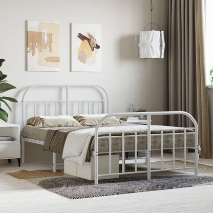 Bed Frame | White | Powder-Coated Steel | Small Double | Bed Frame