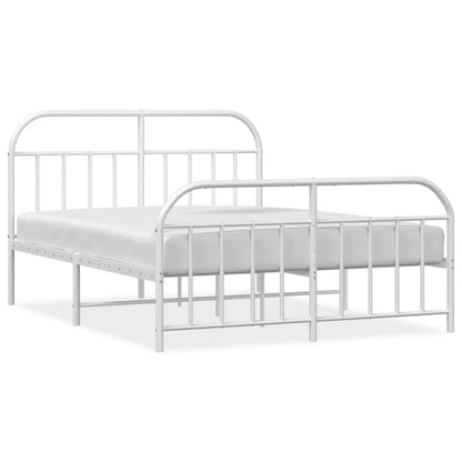 Bed Frame | White | Powder-Coated Steel | Double | Bed Frame