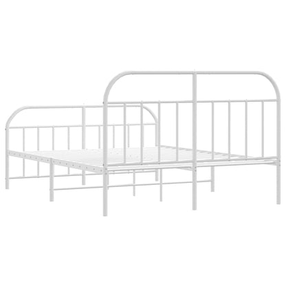 Bed Frame | White | Powder-Coated Steel | Double | Bed Frame