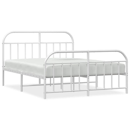 Bed Frame | White | Powder-Coated Steel | Double | Bed Frame