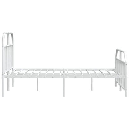 Bed Frame | White | Powder-Coated Steel | Double | Bed Frame