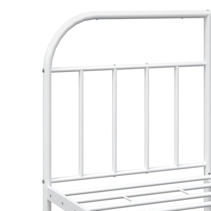 Bed Frame | White | Powder-Coated Steel | Double | Bed Frame