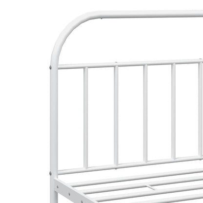 Bed Frame | White | Powder-Coated Steel | Double | Bed Frame