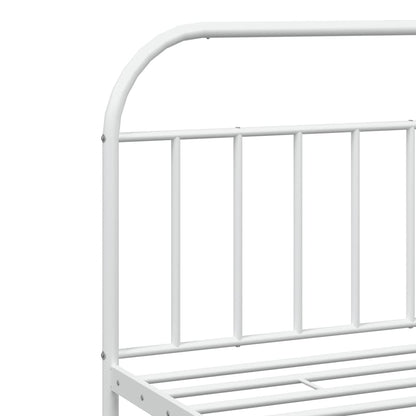 Bed Frame | White | Powder-Coated Steel | Double | Storage | Bed Frame