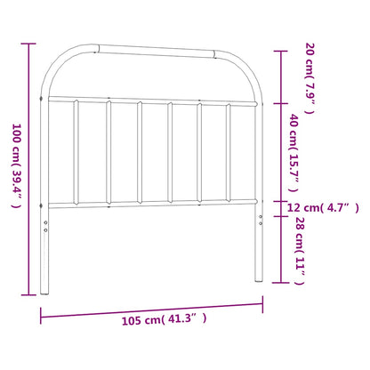 Metal Replace Headboard White 100 cm