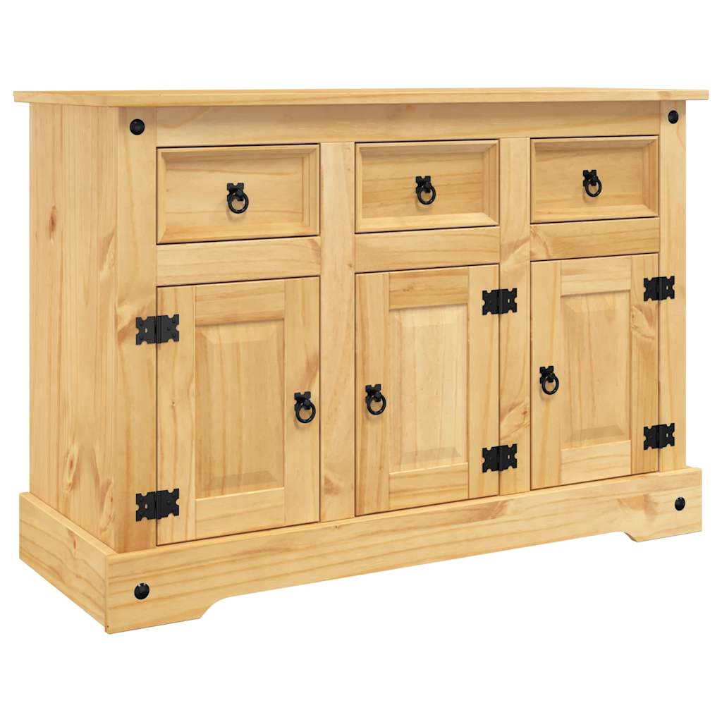 Sideboard "Corona" Brown 112x44x78 cm Solid Wood Mexican Pine