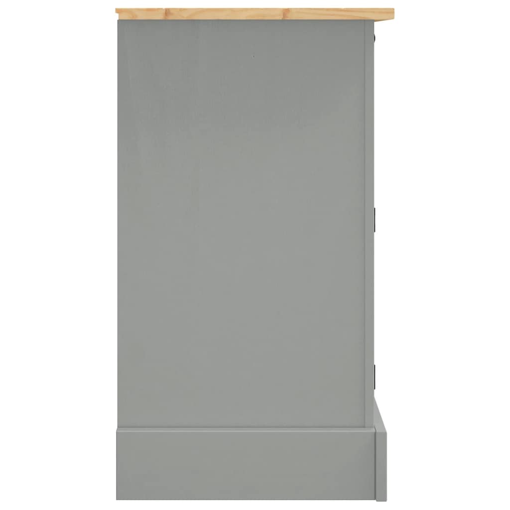 Sideboard "Corona" Grey 112x44x78 cm Solid Wood Mexican Pine