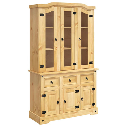Highboard Corona Brown 112x43x191.5 cm Solid Wood Mexican Pine