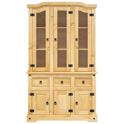 Highboard Corona Brown 112x43x191.5 cm Solid Wood Mexican Pine