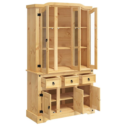 Highboard Corona Brown 112x43x191.5 cm Solid Wood Mexican Pine