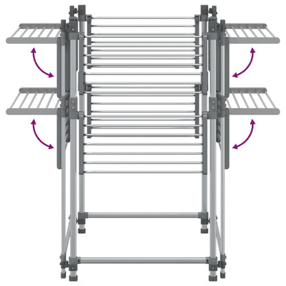 Laundry Drying Rack 107x107x120 cm Aluminium