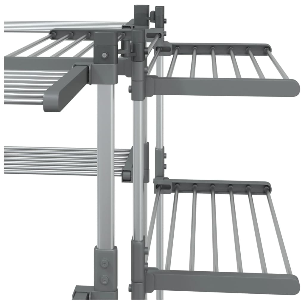 Laundry Drying Rack 107x107x120 cm Aluminium