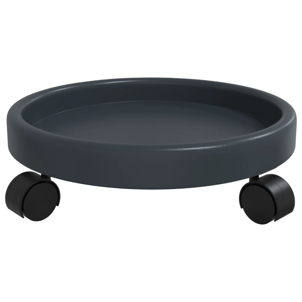 Plant Trolleys with Wheels 2 pcs Grey Diameter 34 cm 35 kg