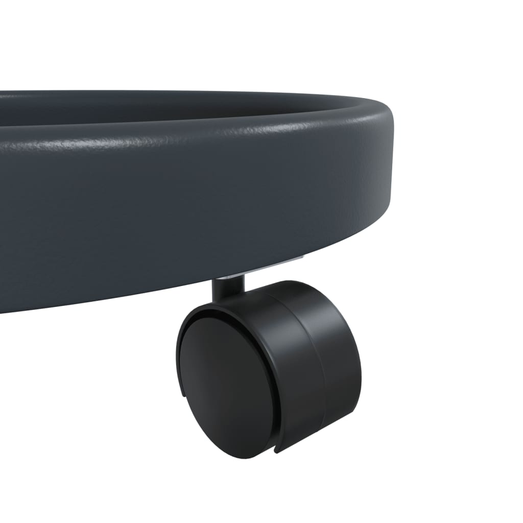 Plant Trolleys with Wheels 2 pcs Grey Diameter 34 cm 35 kg