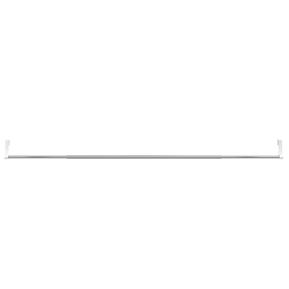 Curtain Rails 2 pcs White and Silver 90-135 cm Aluminium