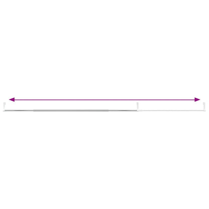 Curtain Rails 2 pcs White and Silver 90-135 cm Aluminium