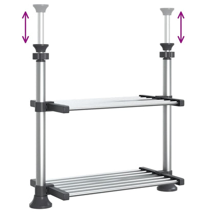 Kitchen Shelf 50x25x(50-70) cm Aluminium