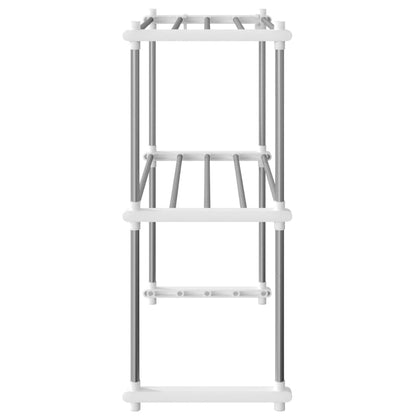 Microwave Shelf White 51x27x63 cm Aluminium