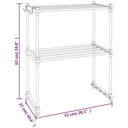 Microwave Shelf White 51x27x63 cm Aluminium