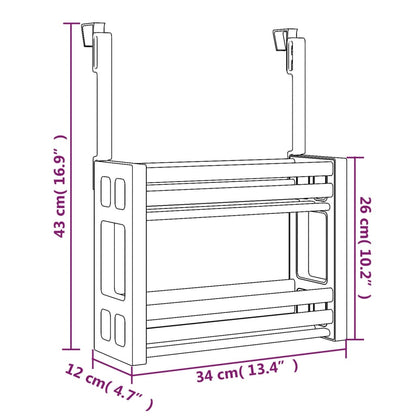 Under Sink Organiser 34x12x26 cm Aluminium