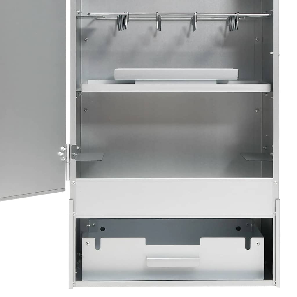 BBQ Oven Smoker with Wood Chips 44,5x29x83 cm Galvanised Steel