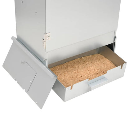 BBQ Oven Smoker with Wood Chips 44.5x29x83 cm Galvanised steel