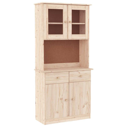 Highboard "ALTA" 77x35x165 cm Solid Wood Pine