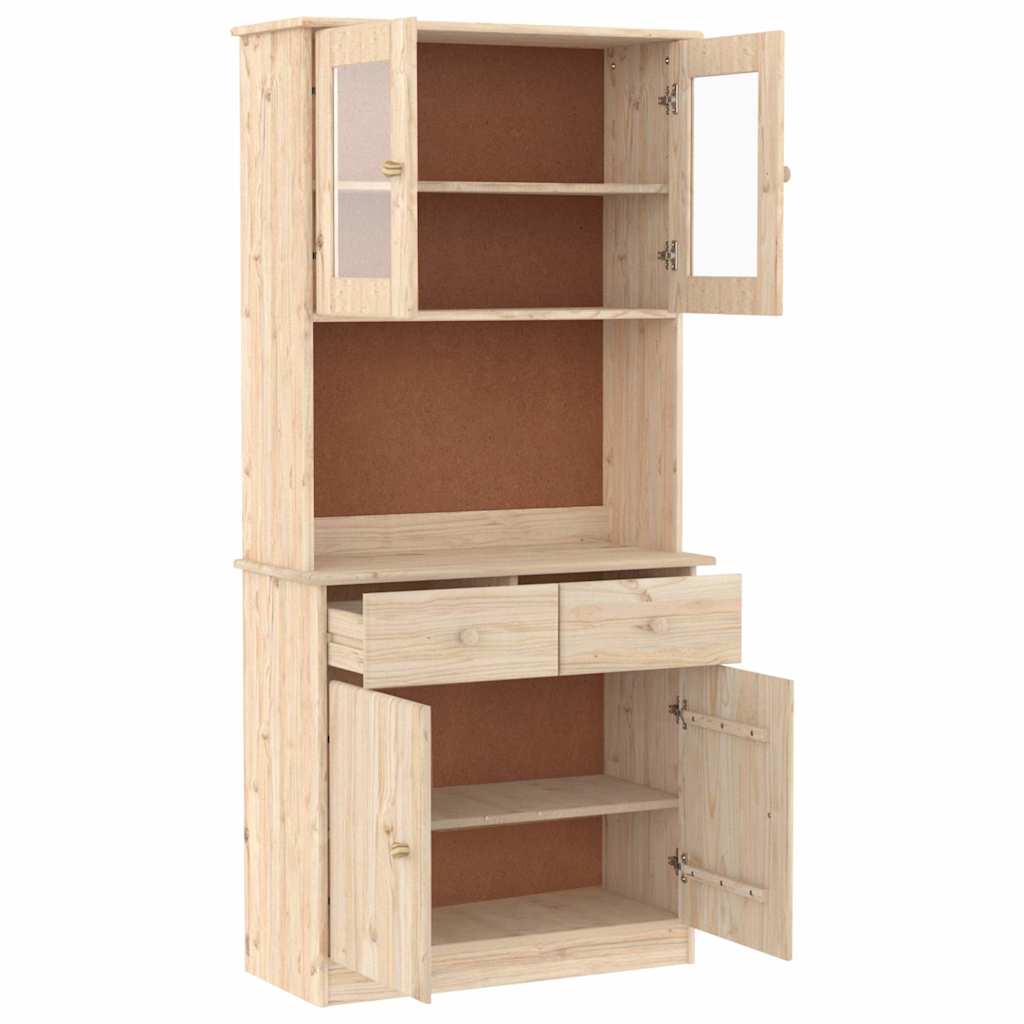 Highboard "ALTA" 77x35x165 cm Solid Wood Pine